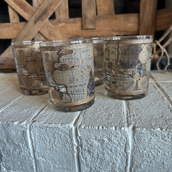 Cera Glass Company Dining Set Of 4 Vintage Cera Glass Company World